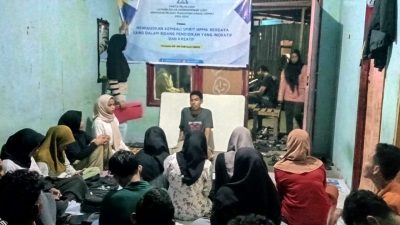 Kegiatan Latihan Dasar Kepemimpinan Himpunan Mahasiswa Kabau di Sekretariat HPMK Ternate Selatan