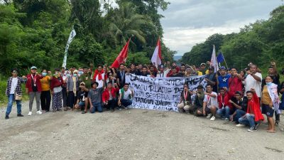 Aliansi Peduli Demokrasi Maluku Utara Gelar Aksi Protes Jilid II di Lingkar Tambang PT. NHM