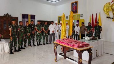 Sultan Jailolo Semayamkan Panji Perang dan Tunggul Yonif 732 Banau Sebelum Pelepasan ke Papua