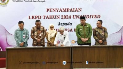 Pemkab Grobogan Serah LKPD Unaudited 2024 ke BPK RI Perwakilan Jateng