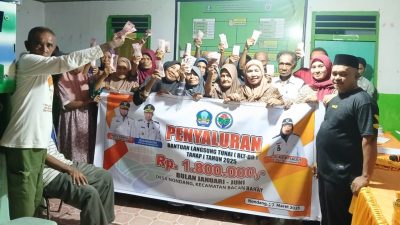 Penyaluran BLT Dana Desa Nondang Warga Sampaikan Terima Kasih