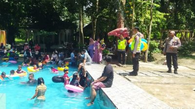 Kapolsek Pulokulon Patroli di Wisata Sendang Coyo, Imbau Warga Tetap Waspada