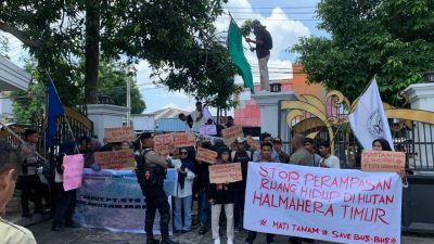 Aksi Front Kemanusiaan di Maluku Utara Desak Penyelesaian Masalah PT STS