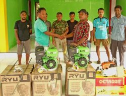 Pemdes Imbu-Imbu Salurkan Bantuan Mesin Ketinting dan Sensor ke Nelayan Dan Petani