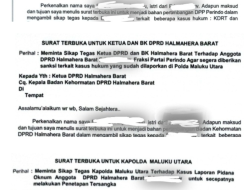 Surat Terbuka Istri Legislator Halbar Gegerkan Perindo dan Polda, Tudingan Terkait Penelantaraan Dan Perzinahan