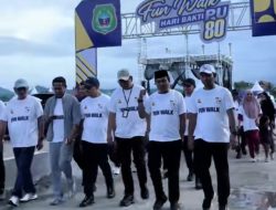 Peringatan Hari Bhakti ke-80 PU di Sofifi Meriah dengan Fun Walk