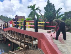 Desember Viral, Maret Rampung Total! Cepatnya Satbrimob Malut Hadirkan Jembatan di Desa Salube