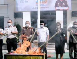 Wawali Ternate Hadiri Pemusnahan Barang Bukti, Tegaskan Komitmen Lindungi Generasi Muda