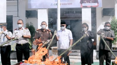 Wawali Ternate Hadiri Pemusnahan Barang Bukti, Tegaskan Komitmen Lindungi Generasi Muda
