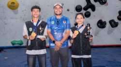 Fathar dan Rifda Antar Haltim Berjaya, Dua Emas Diraih di Arena Panjat Tebing Porprov