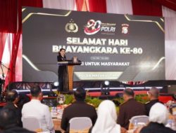 Hadiri HUT Bhayangkara ke-80, Sherly Laos, Pemprov dan Polda Stabilitas Keamanan dan Dorong Investasi