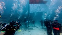Di Dasar Laut Morotai berkibar Sang Merah Putih