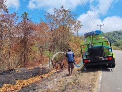 Karhutla Terkendali, PUPR Malut Tetap Siaga Sisir dan Siram Kawasan Rawan Api