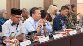 Sekda Kabupaten Halmahera Timur, Ricky Chairul Richfat, saat mewakili Bupati Halmahera Timur menghadiri kegiatan sinkronisasi usulan lokasi Program Lisdes yang digelar Kementerian ESDM di Ternate. Kamis, (24/9/2026). Dok. M. Dzarik