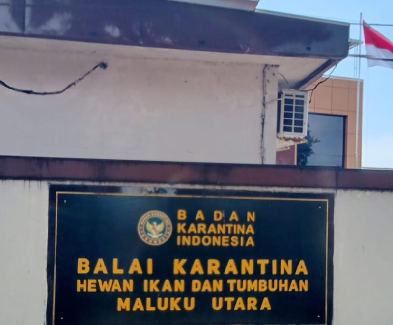 Kantor Balai Karantina Hewan Ikan dan Tumbuhan Maluku Utara. Dok. Agis.
