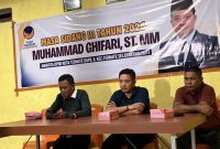 Anggota DPRD Kota Ternate dari Partai NasDem, Muhammad Ghifari Bopeng, saat melaksanakan reses di Kelurahan Fitu. Rabu (16/9/2026). Dok. Arif