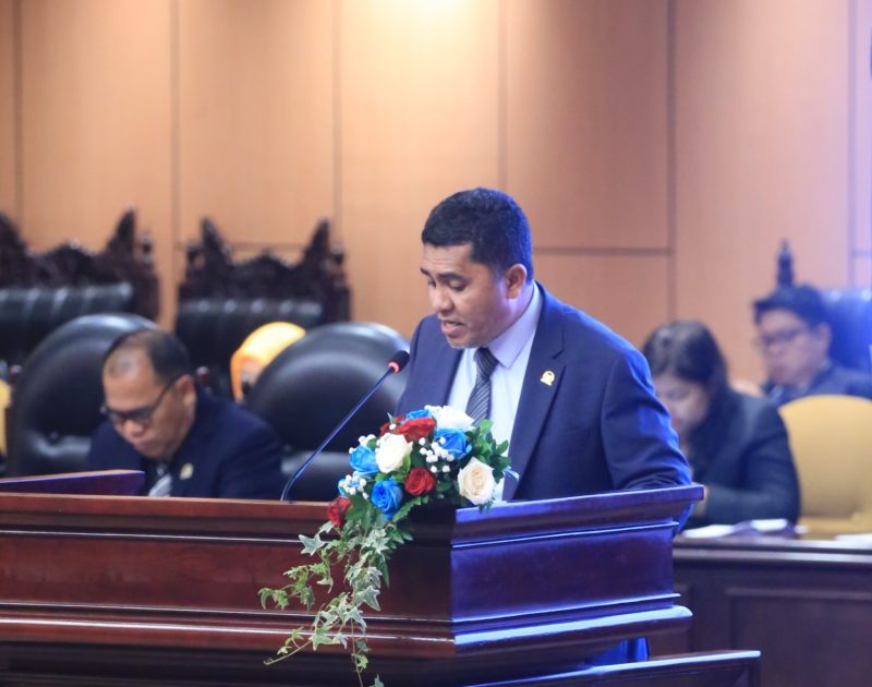 Anggota DPD RI dari daerah pemilihan Maluku Utara, Hasby Yusuf, menyoroti alokasi anggaran untuk daerah dalam RAPBN Tahun Anggaran 2027 saat menyampaikan pertimbangan resmi atas RUU APBN 2027 dalam Sidang Paripurna Luar Biasa ke-2 DPD RI di Jakarta. Rabu, (16/09/26). Dok. Istimewah