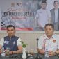 Ketua ICF Maluku Utara, M. Ghifari Bopeng dan Sekretaris ICF yang juga Koordinator Daerah (Korda), Hasrul, Saat melaksanakan rapat koordinasi yang berlangsung di Muara Hotel Ternate. Sabtu (26/09/26). Dok. Istimewah. 