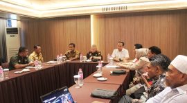 Pemprov Malut audiensi National Paralympic Committee Indonesia (NPCI) Pusat bersama NPCI Provinsi Maluku Utara di Lantai 3 Hotel Bela. Senin (14/9/2026). Dok. Humas 