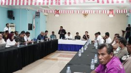 DKP Provinsi Maluku Utara bersama Ditjen PSDKP KKP RI menggelar Rapat Evaluasi dan Koordinasi Pengawasan Sumber Daya Kelautan dan Perikanan di Kantor PPN Bastiong, Ternate,.Rabu (16/9/2026). Dok. Humas Pemprov Malut