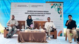 Kegiatan Musyawarah Besar (Mubes) XI dan dialog publik HMPS Sosiologi UMMU di Kampus B UMMU, Ternate, Senin (26/10/2026). Dok. Istimewa.