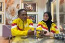 Foto LO Tim Pemenang Ardian Idham, Bongso Hi, Arahman Saat di temui Awak media di Kantor Redaksi Malut TV. Senin malam (5/10/2026). Dok. Agis.
