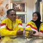 Foto LO Tim Pemenang Ardian Idham, Bongso Hi, Arahman Saat di temui Awak media di Kantor Redaksi Malut TV. Senin malam (5/10/2026). Dok. Agis.