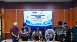 PT BRI (Persero) Tbk melalui Branch Office (BO) Ternate saat penandatanganan Nota Kesepahaman (Memorandum of Understanding/MoU) bersama Universitas Khairun Ternate, Provinsi Malut.Jumat (30/10/26). Dok. Agis.