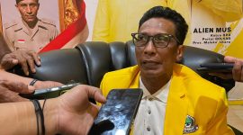 Makmur Gamgulu, Bakal calon ketua DPD II Partai Golkar Kota Ternate. Sabtu, (10/10/26). Dok. Agis. 