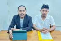 Kuasa Hukum CV Lexios Jaya Utama, perusahaan lokal asal Kao, Kabupaten Halmahera Utara. Bagian Kiri, Junaidi J. Badjo, S.H. dan bagian kanan, Julfandi Gani, S.H., Senin, (19/10/20). Dok. Istimewa. 
