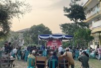 Suasana kegiatan Memperingati Hari Sumpah Pemuda di Kampus B FISIP UMMU, Ternate, yang di laksanak depan kampus B lantai satu, di Rabu (28/10/26). Dok. Dali Boi Mahasiswa UMMU Jurusan sosiologi. 

