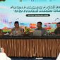Wakil Gubernur Malut, Sarbin Sehe Deputi Perwakilan Bank Indonesia Malut, Kepala Dinas Perindustrian dan Perdagangan Malut, Kepala Dinas Pangan Malut. Kamis, (29/10/26). Dok. Adpim Humas. 